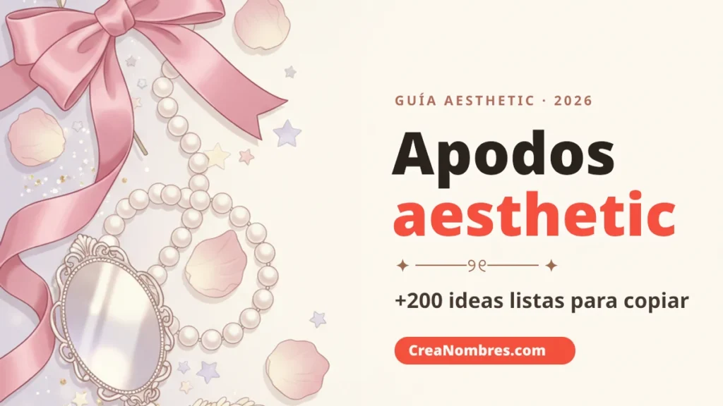 Apodos aesthetic: +200 ideas para copiar