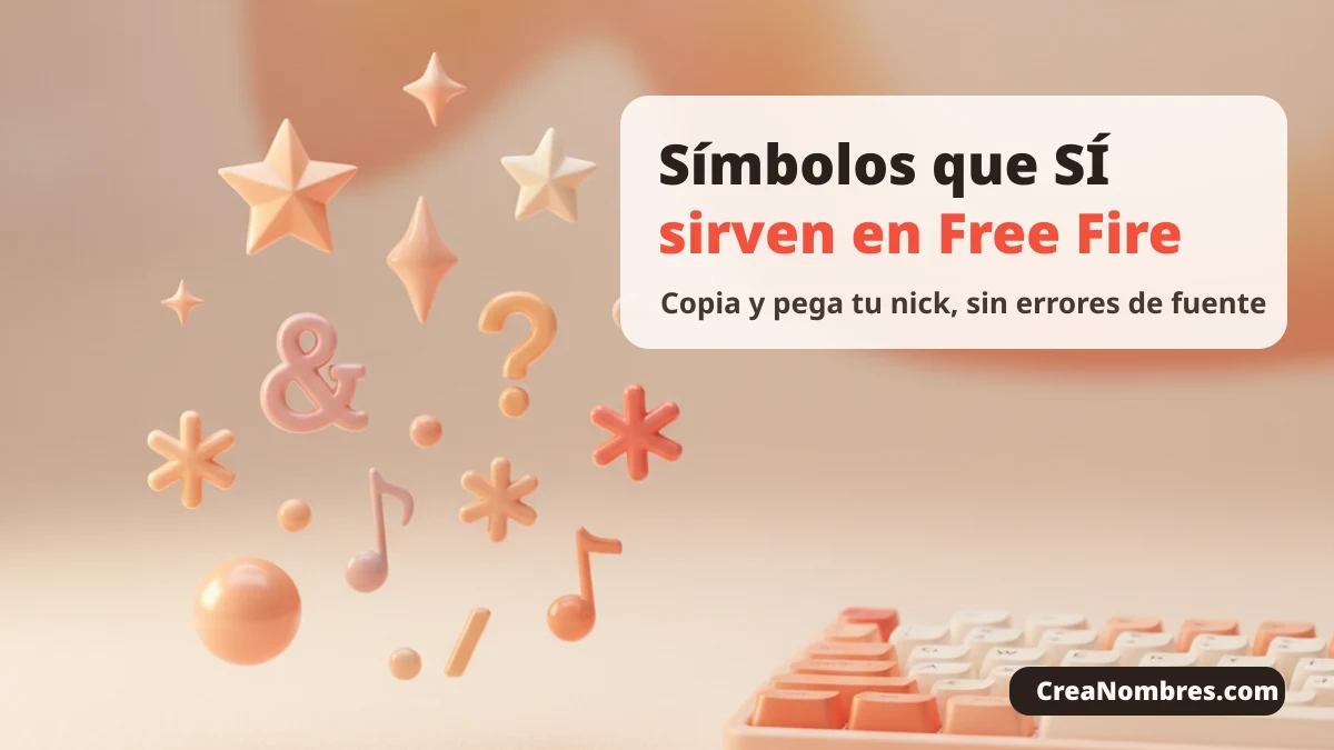 Símbolos que sí funcionan en los nombres de Free Fire