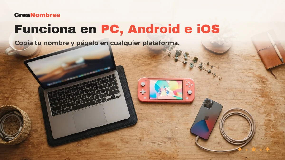 Generador de nombres para juegos que funciona en PC, Android e iOS