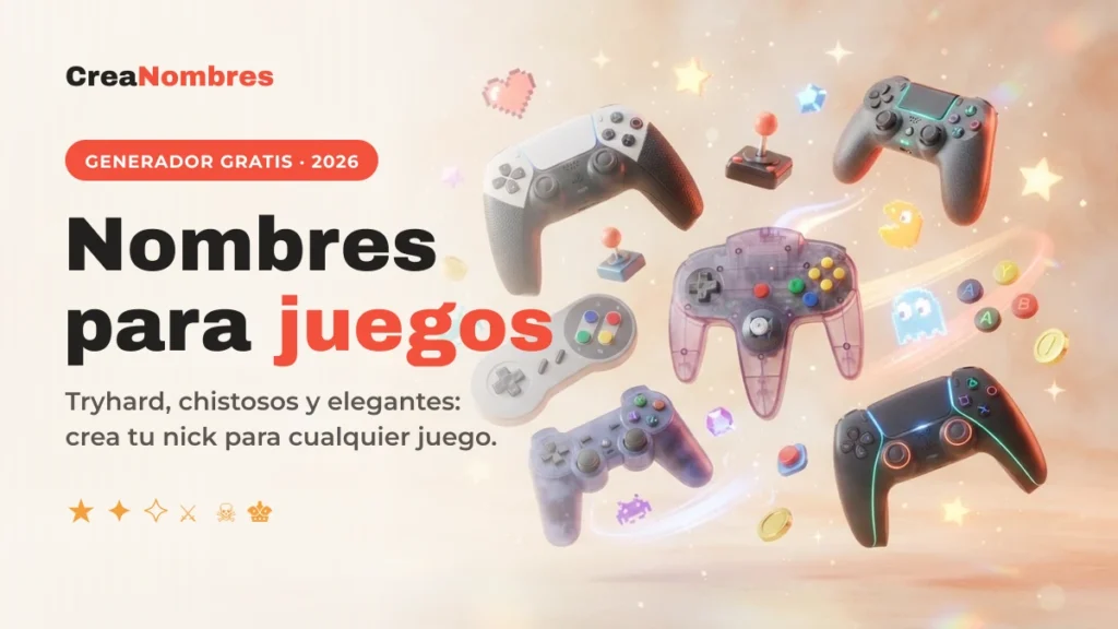 Nombres para juegos: generador y +150 nicks para copiar