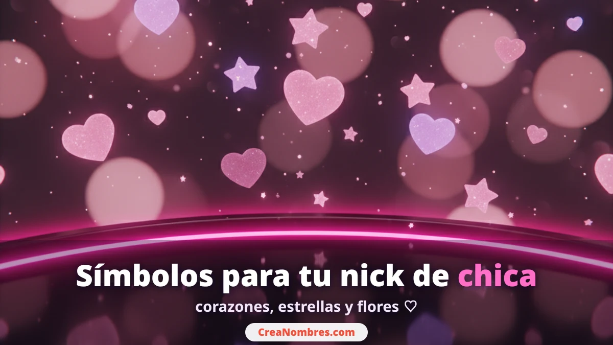 Nombres de Free Fire para chicas con símbolos aesthetic
