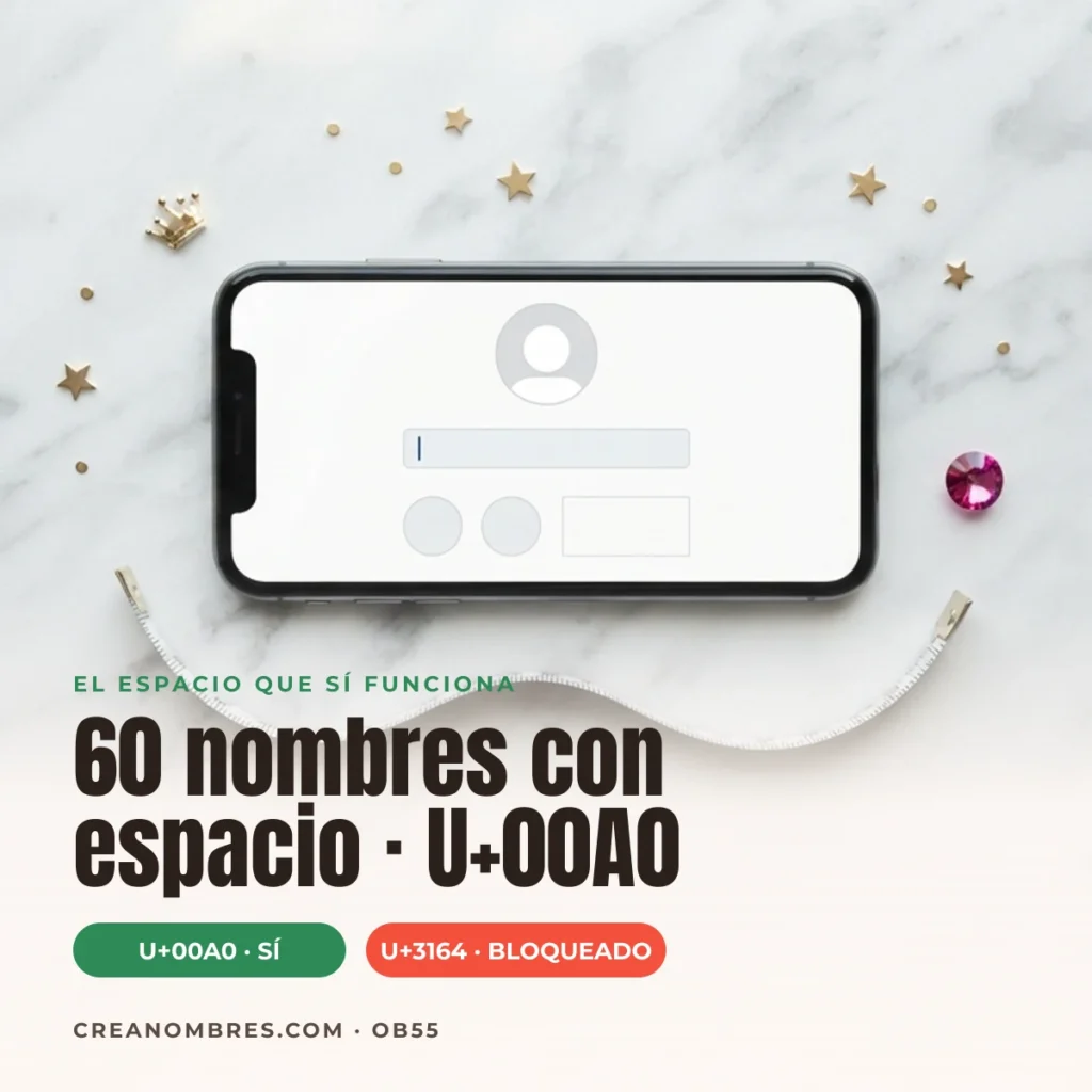 Nombres para Free Fire con espacio: 60 nicks con U+00A0