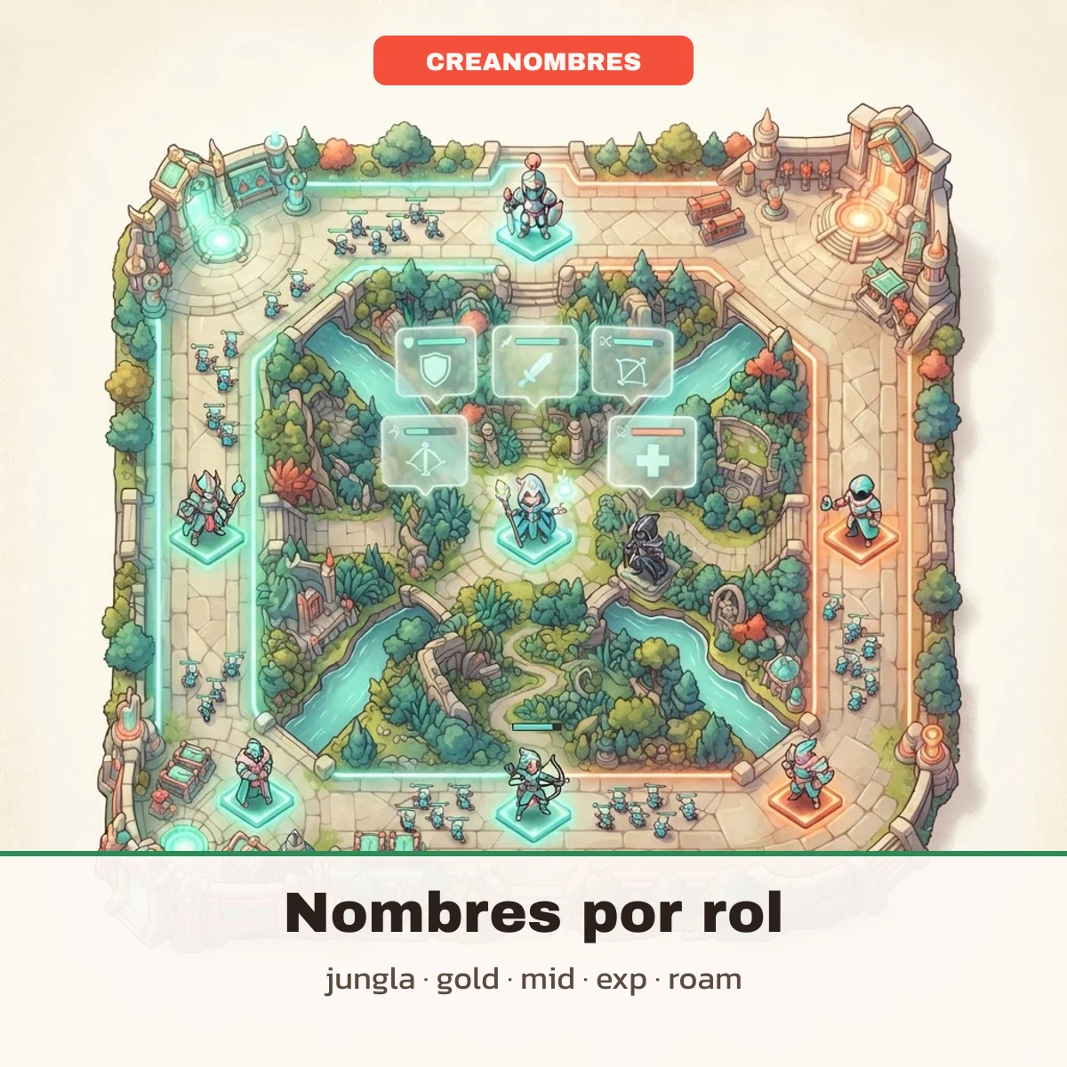 Nombres para Mobile Legends por rol: jungla, gold, mid, exp y roam